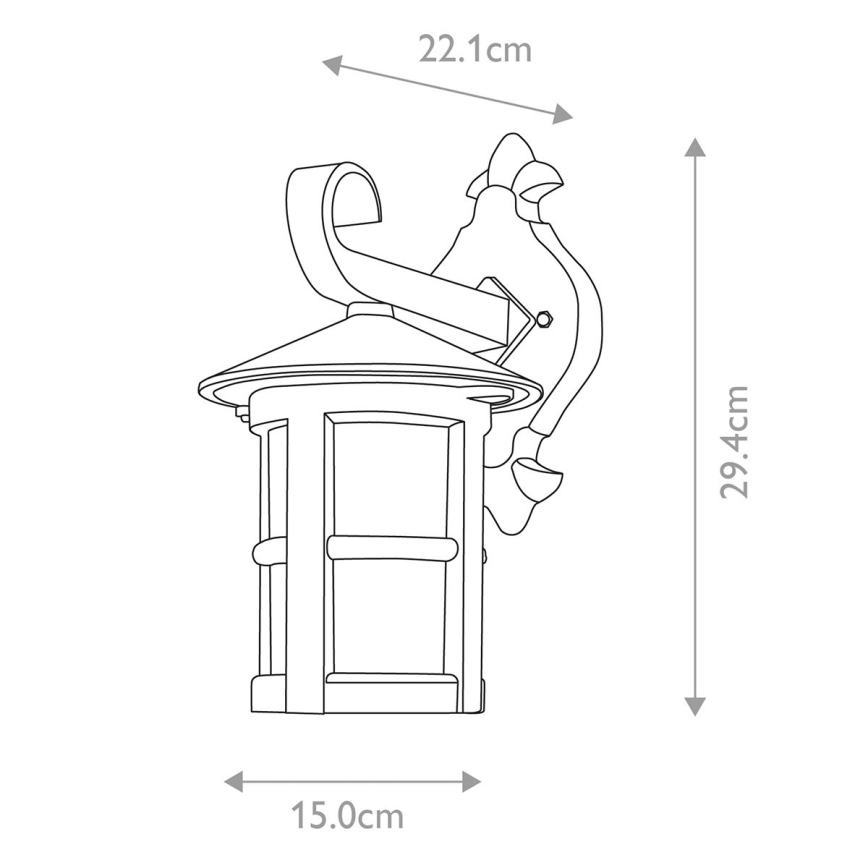 Elstead - Kültéri fali lámpa HEREFORD 1xE27/100W/230V IP43