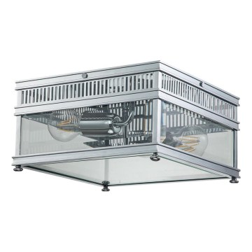 Elstead - Kültéri mennyezeti lámpa HOLBORN 2xE27/60W/230V IP44 fényes króm