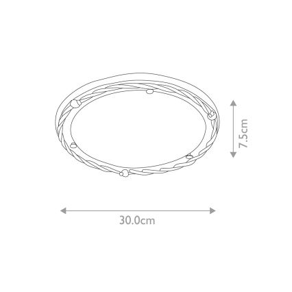 Elstead - Mennyezeti lámpa PEMBROKE 1xE27/60W/230V réz