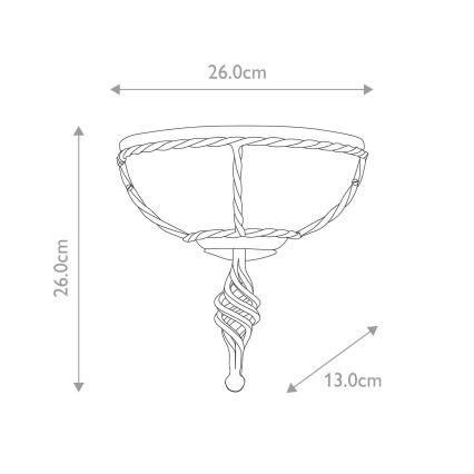 Elstead - Fali lámpa PEMBROKE 1xE27/60W/230V