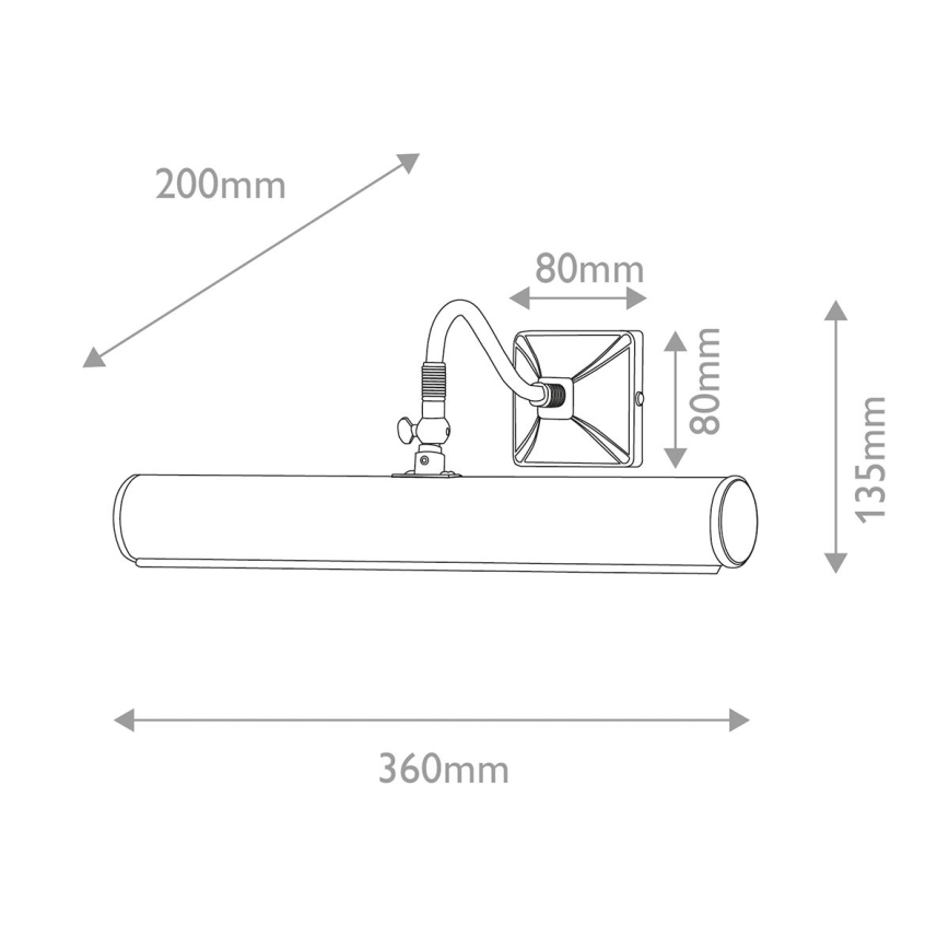 Elstead - Képmegvilágító lámpa PICTURE LIGHT 2xE14/40W/230V arany