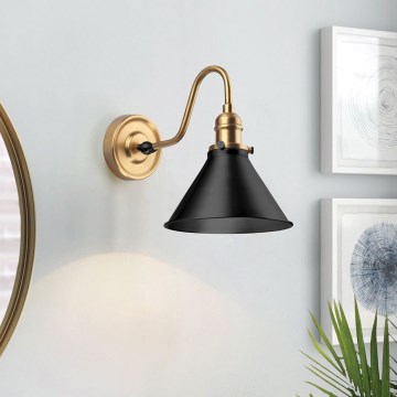 Elstead PV1-AB-MB - PROVENCE fali lámpatest 1xE27/60W/230V arany/fekete