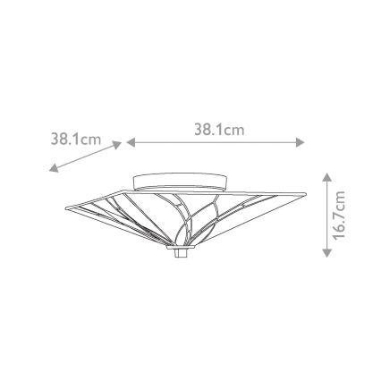Elstead - Tiffany ASHEVILLE mennyezeti lámpa 2xE27/60W/230V