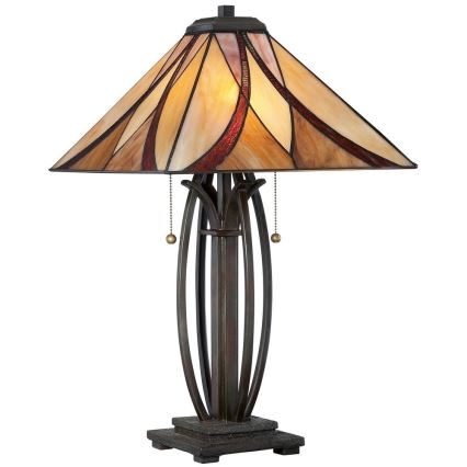 Elstead - Tiffany ASHEVILLE asztali lámpa 2xE27/60W/230V
