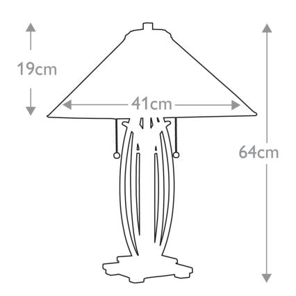 Elstead - Tiffany ASHEVILLE asztali lámpa 2xE27/60W/230V