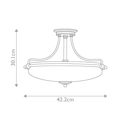 Elstead - Felületre szerelhető csillár GRIFFIN 3xE27/100W/230V fényezett króm