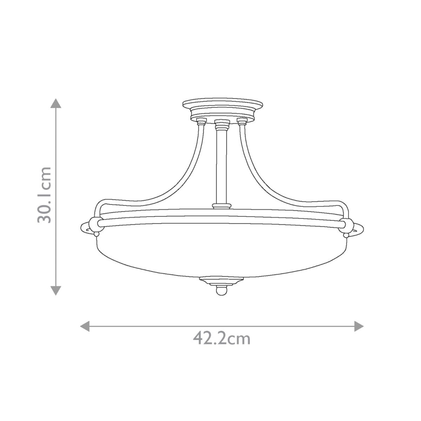 Elstead - Felületre szerelhető csillár GRIFFIN 3xE27/100W/230V fényezett króm