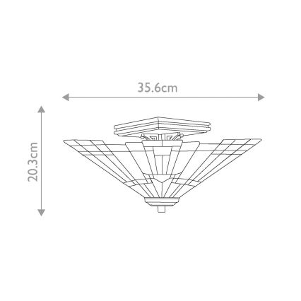 Elstead - Tiffany INGLENOOK mennyezeti lámpa 2xE27/60W/230V