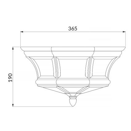 Elstead QZ-NEWBURY-F-PB - Kültéri mennyezeti lámpa NEWBURY 3xE14/40W/230V IP44