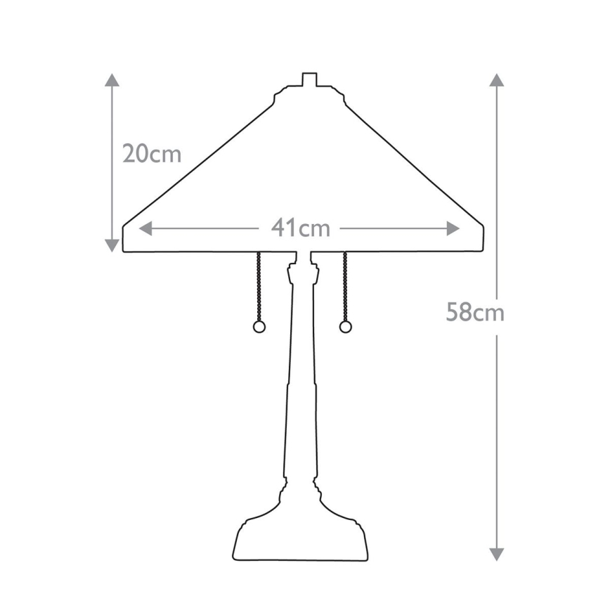 Elstead - Tiffany stílusú STEPHEN asztali lámpa 2xE27/60W/230V