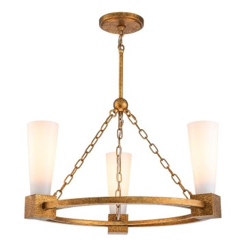 Elstead - Rúddal szerelt KRISTY csillár 3xE27/40W/230V rézszínű