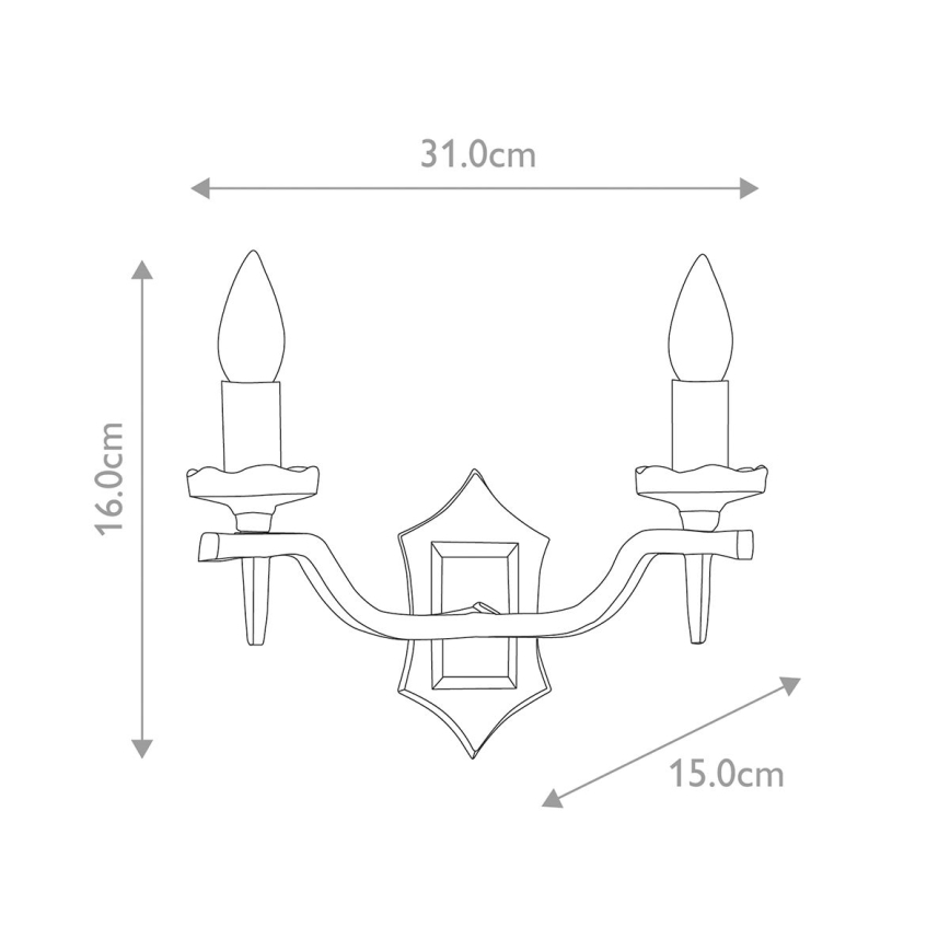 Elstead - Fali lámpa RECTORY 2xE14/60W/230V