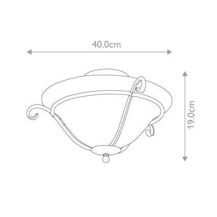 Elstead - Mennyezeti lámpa TORCHIERE 1xE27/60W/230V