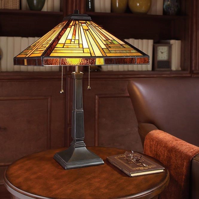 Elstead - Tiffany stílusú STEPHEN asztali lámpa 2xE27/60W/230V