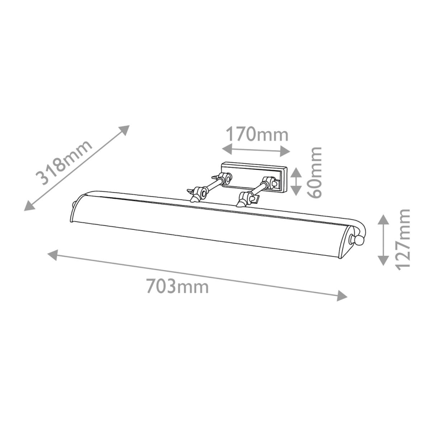 Elstead - WINCHFIELD képvilágító lámpa 4xE14/40W/230V fekete