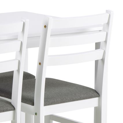 EMILY fehér étkezőgarnitúra (asztal és 4 db szék)