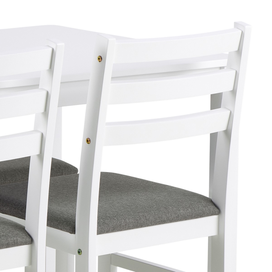 EMILY fehér étkezőgarnitúra (asztal és 4 db szék)