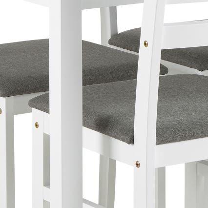 EMILY fehér étkezőgarnitúra (asztal és 4 db szék)