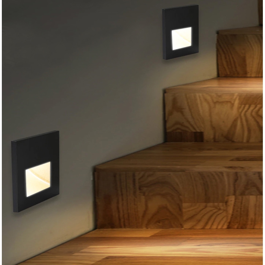 Emithor 70419 - LED lépcsővilágító SUNNY LED/1W/230V 4000K fekete