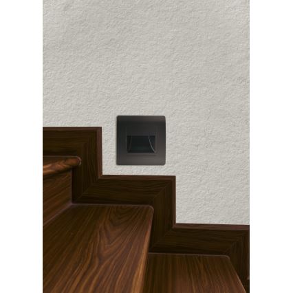Emithor 70438 - LED lépcsővilágítás STEP LIGHT LED/1W/230V 4000K fekete