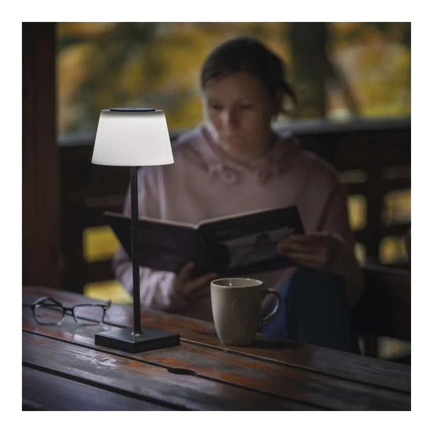 LED Dimmelhető újratölthető lámpa KATIE LED/4W/10V 1800mAh IP44 CRI 90 fekete