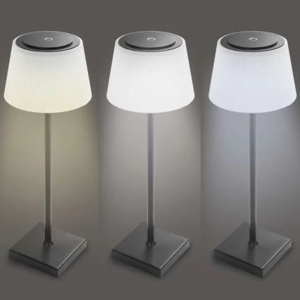 LED Dimmelhető újratölthető lámpa KATIE LED/4W/10V 1800mAh IP44 CRI 90 fekete