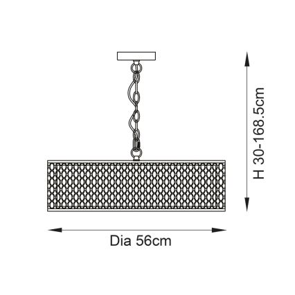 Endon 101569 - Láncos csillár CORDERO 3xE27/10W/230V arany