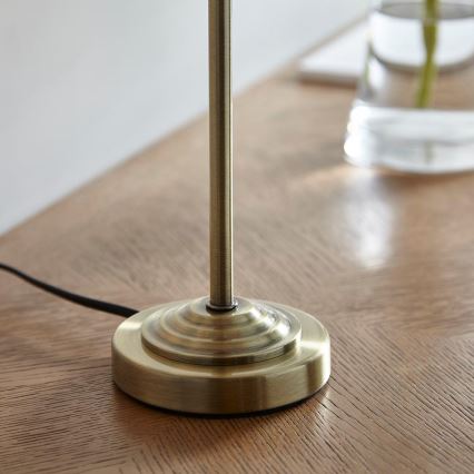 Endon 104054 - Asztali lámpa HIGHCLERE 1xE14/7W/230V fehér/réz átm. 25 cm