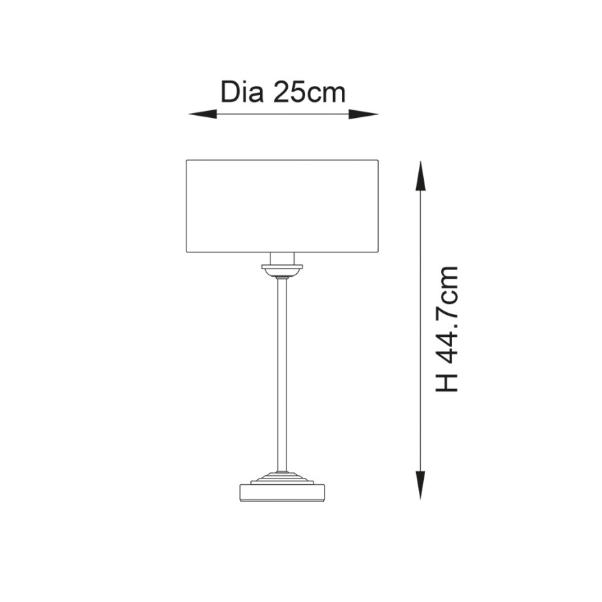 Endon 104054 - Asztali lámpa HIGHCLERE 1xE14/7W/230V fehér/réz átm. 25 cm
