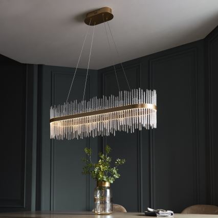 Endon 104082 - ADRIEL LED dimmelhető csillár kábelen LED/47W/230V 3000K arany/átlátszó