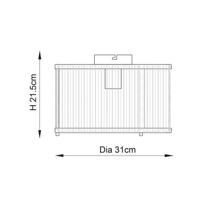 Endon 106265 - Mennyezeti lámpa RIDGETON 1xE27/10W/230V sárgaréz