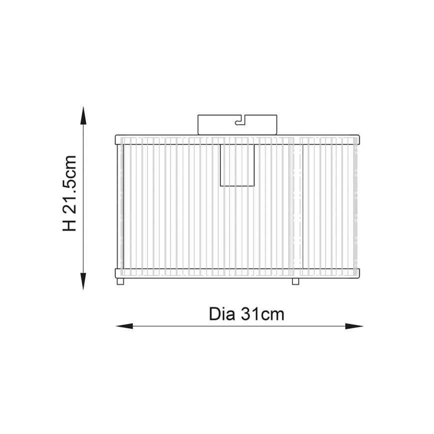 Endon 106265 - Mennyezeti lámpa RIDGETON 1xE27/10W/230V sárgaréz