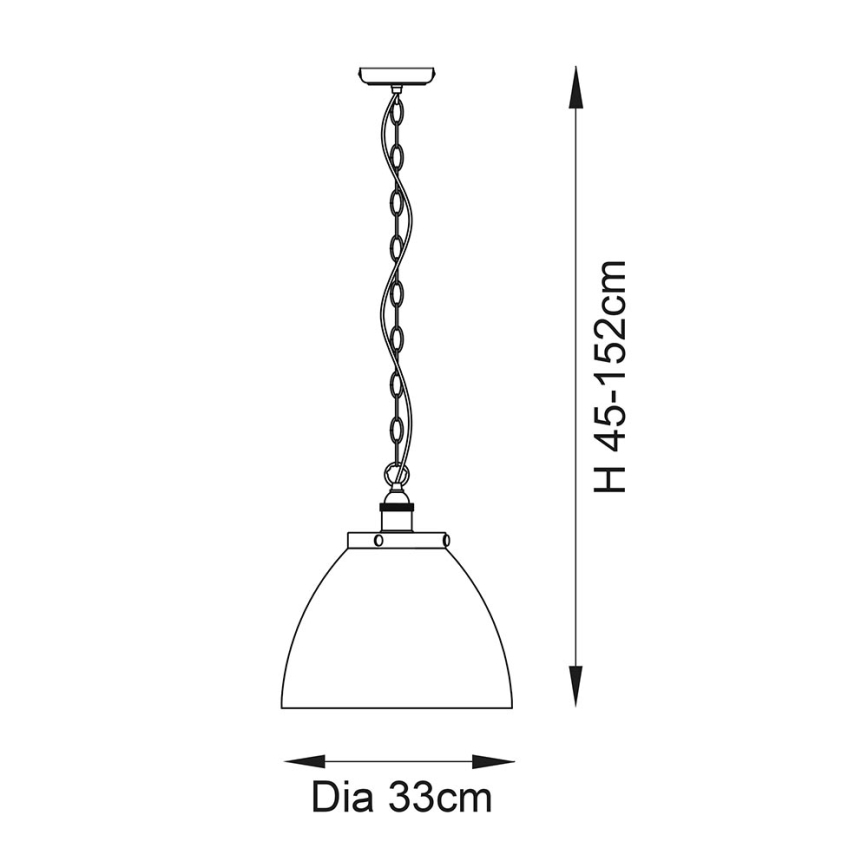 Endon 106895 - Láncos csillár HANSEN 1xE27/10W/230V rézszínű