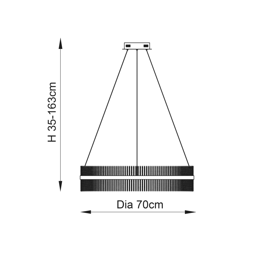 Endon 107108 - LED kábeles csillár LED/56W/230V 3000K fényes króm