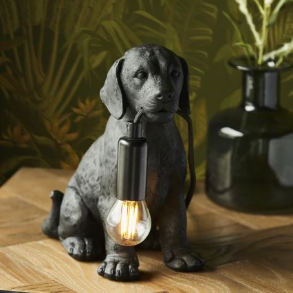 Endon 107365 - Asztali lámpa PUPPY 1xE14/7W/230V fekete