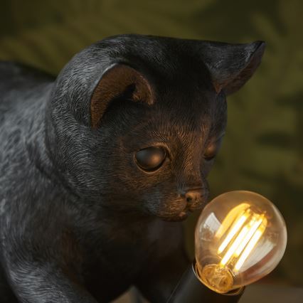 Endon 107390 - Asztali lámpa KITTEN 1xE14/7W/230V fekete