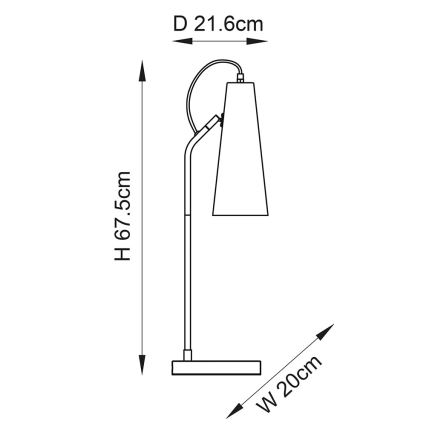 Endon 107527 - KARNA asztali lámpa 1xE27/10W/230V sárgaréz