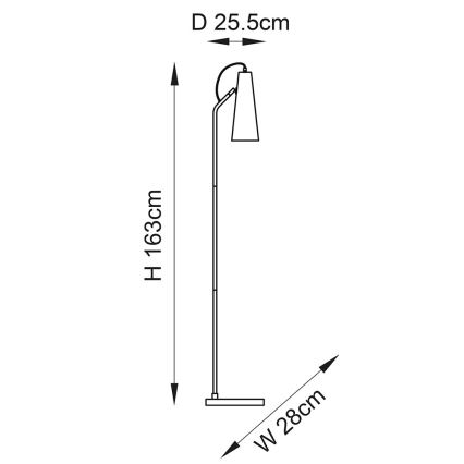Endon 107528 - KARNA állólámpa 1xE27/10W/230V sárgaréz