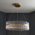 Endon 107672 - ADRIEL LED/83W/230V 3000K dimmelhető csillár kábelen átm. 89 cm arany/átlátszó