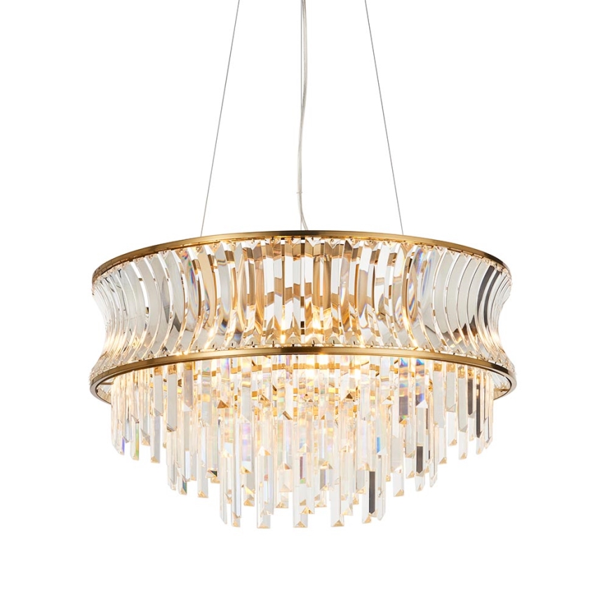 Endon 107785 - Kábelcsillár 9xE14/6W/230V, sárgaréz