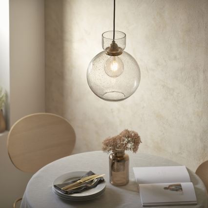Endon 107948 - Kábeles függőlámpa 1xE27/10W/230V arany/füstszürke