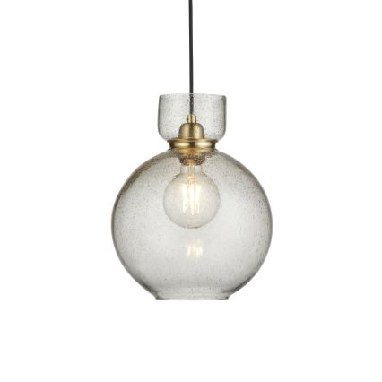 Endon 107948 - Kábeles függőlámpa 1xE27/10W/230V arany/füstszürke