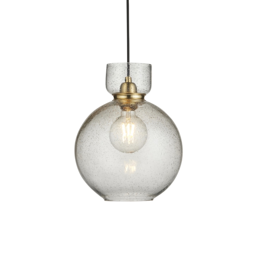 Endon 107948 - Kábeles függőlámpa 1xE27/10W/230V arany/füstszürke
