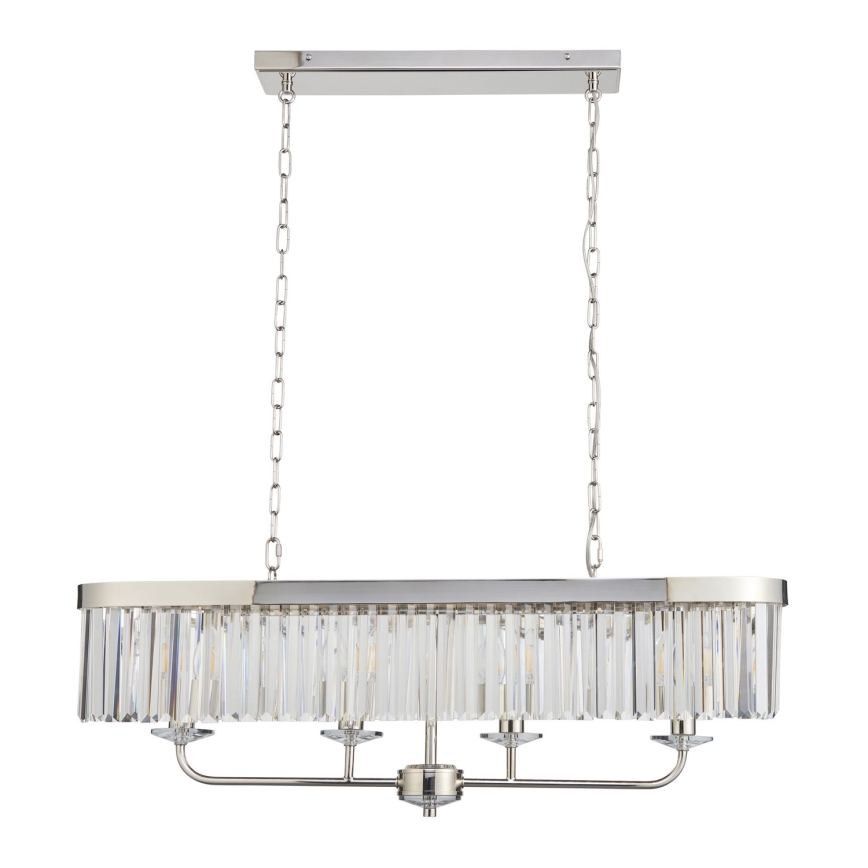 Endon 109058 - Láncon függő csillár 4xE14/6W/230V fényes króm