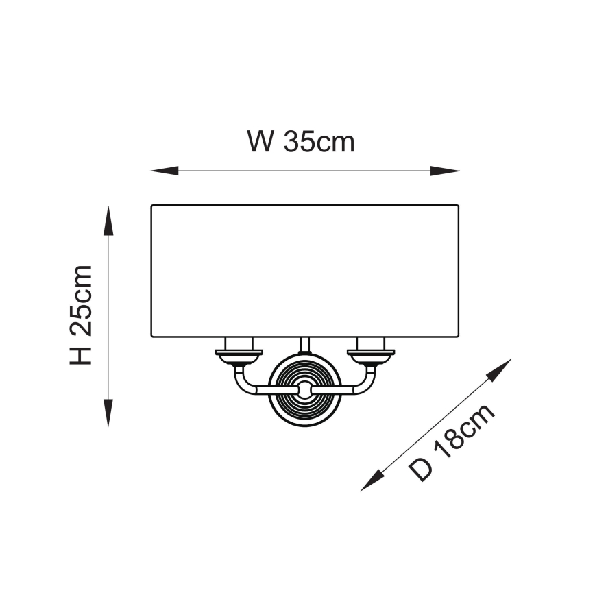 Endon 110726 - Fali lámpa HIGHCLERE 2xE14/40W/230V bézs/réz