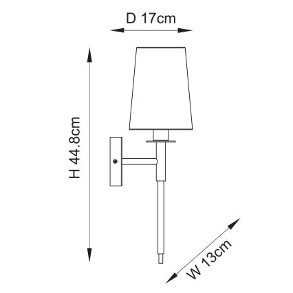 Endon 110738 - Fali lámpa 1xE14/6W/230V fehér/arany