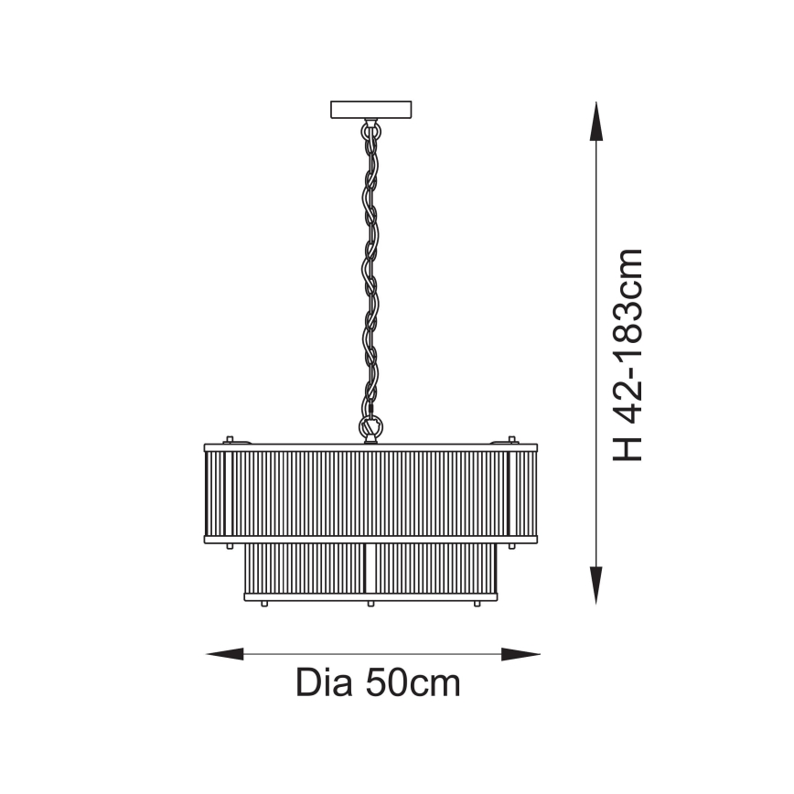 Endon 110944 - RIDGETON láncos csillár 5xE14/6W/230V sárgaréz