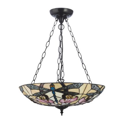 Endon 111869 - Tiffany ASHTON láncos csillár 3xE27/10W/230V, átm. 45 cm