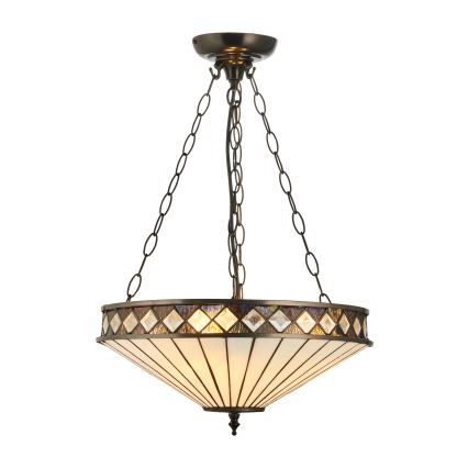 Endon 111870 - Tiffany FARGO láncos csillár 3xE27/10W/230V átm. 41,5 cm