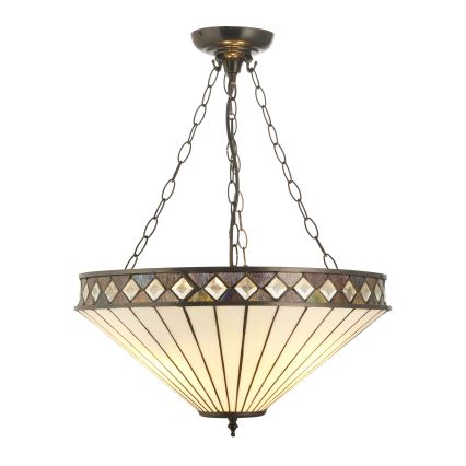 Endon 111871 - Tiffany FARGO láncos csillár 3xE27/10W/230V Ø 50 cm